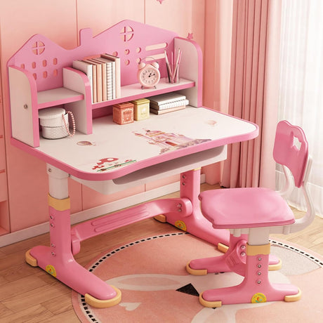 Set de Escritorio para Niños, Ajustable con Respaldo de Castillo