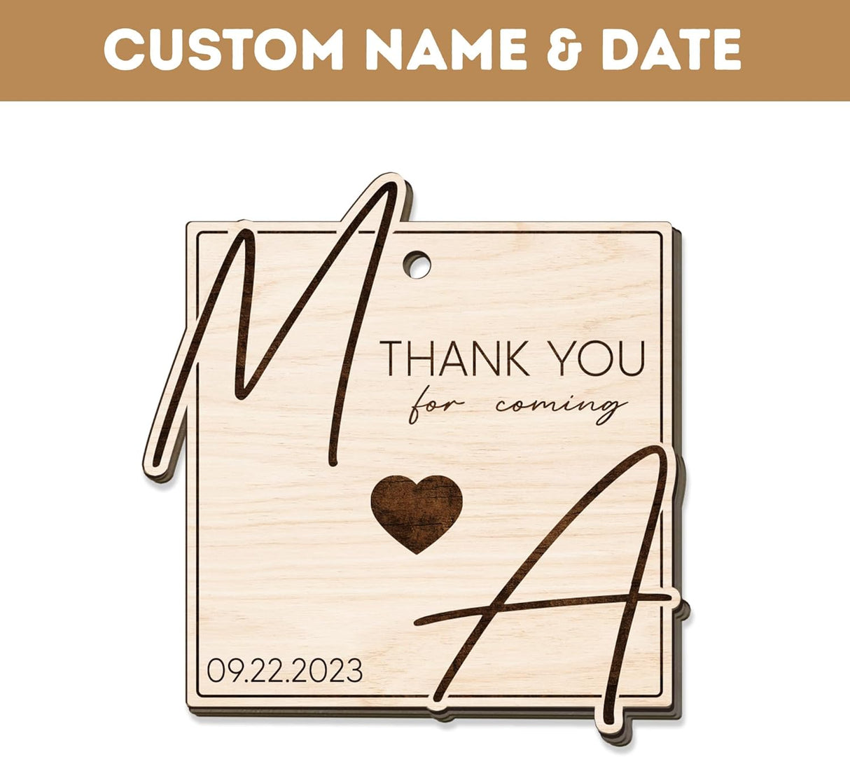 Adornos de Boda Personalizados Recuerdos de Madera para Bodas
