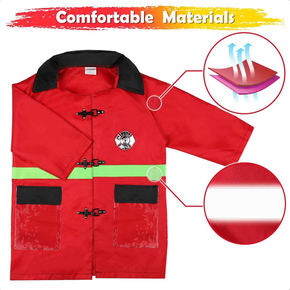 disfraz para juego de rol bombero para niños de 3-6 años