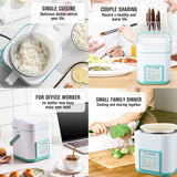 Olla arrocera TLOG 2.5 tazas, cerámica, portátil, 1.2L