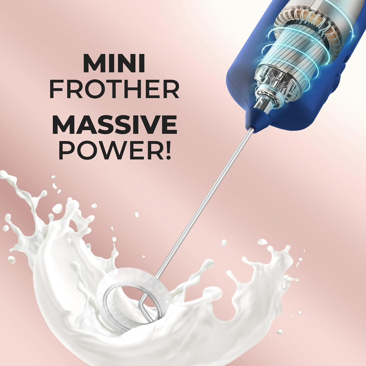 Batidor de Leche Portátil - Mini y Poderoso - Mezclador Manual