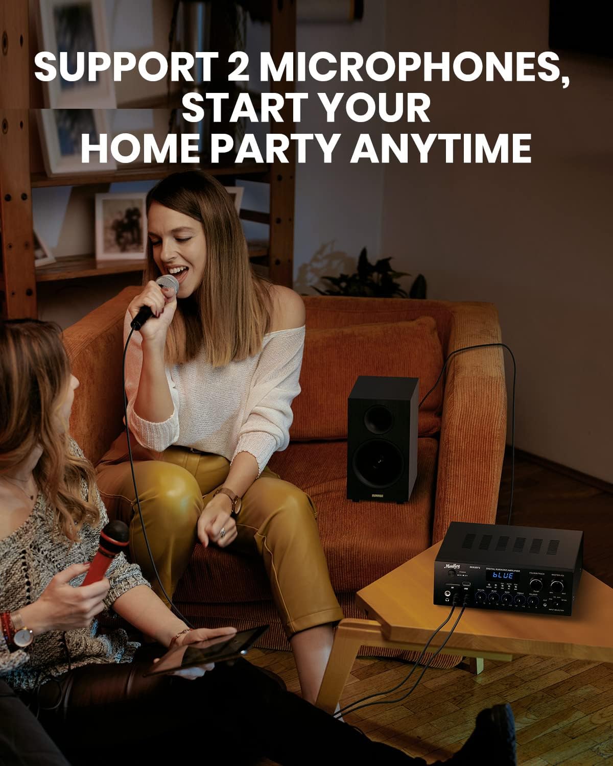 Amplificador Estéreo Bluetooth 5.0 400W con USB y MIC - MAMP1