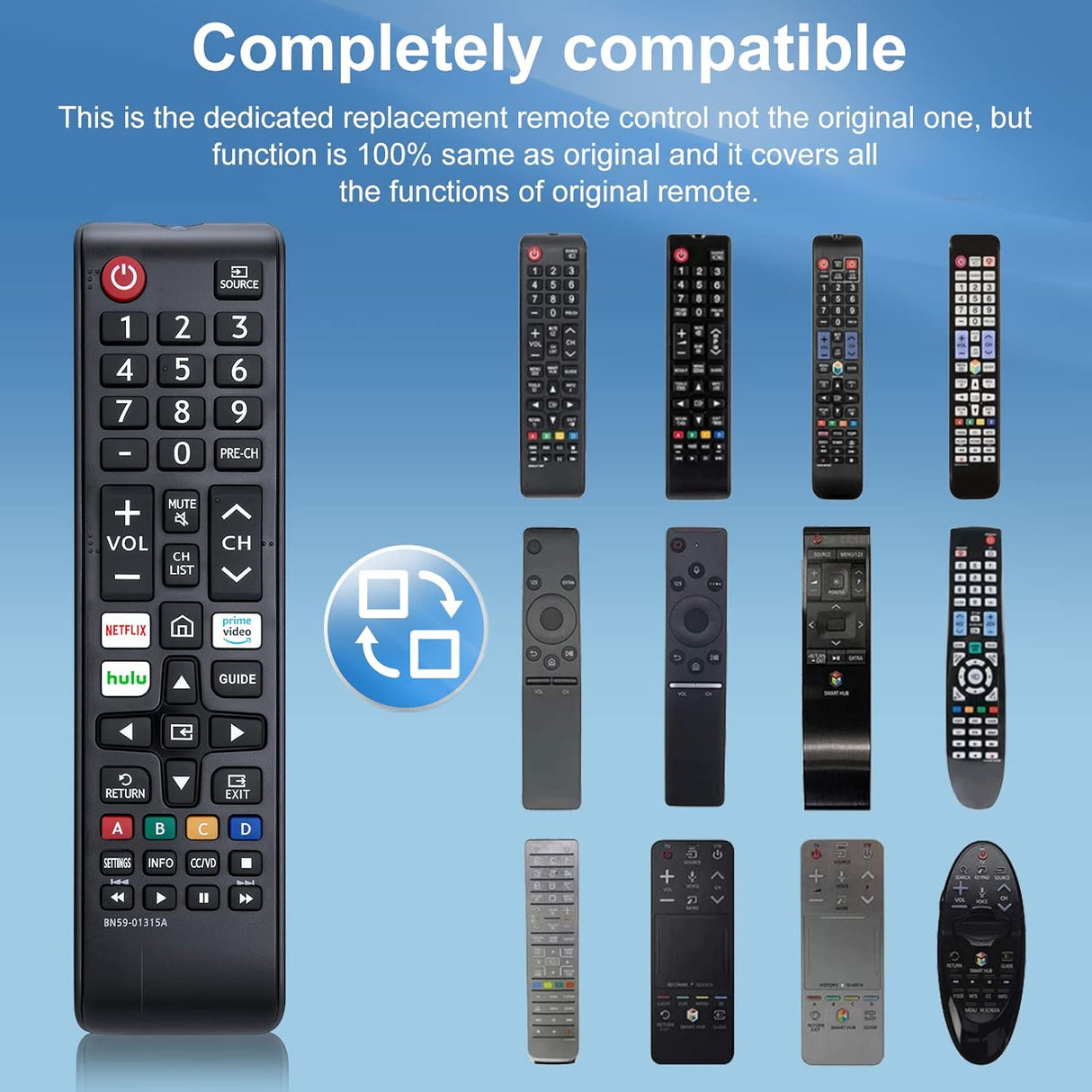 Control remoto universal Samsung para TV Smart y LED.