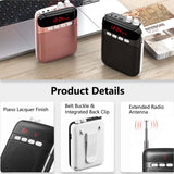 Amplificador de Voz Portátil, 2400mAh, Sistema PA para Profesores