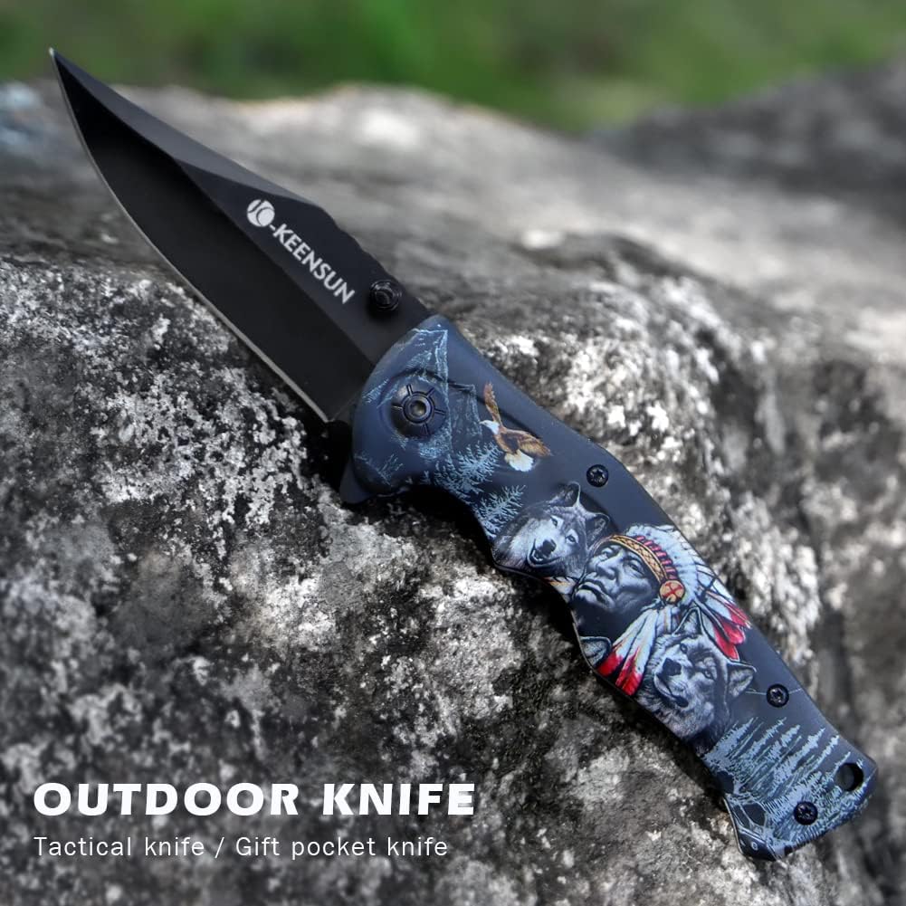 Cuchillo abatible, cuchillo de apertura asistida con resorte