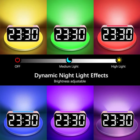 Despertadores Ruidosos Digitales con Luz Nocturna y Doble Alarma