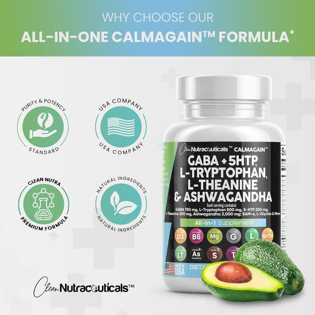 Vitaminas de apoyo al estado de ánimo Clean Nutraceuticals