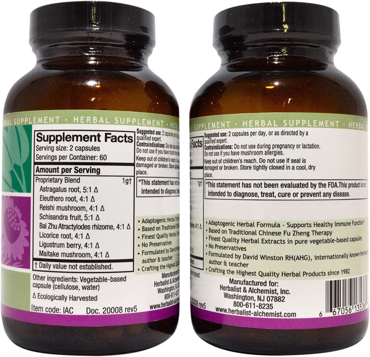 Suplemento Herbalist &  Alchemist David Winston paquete de 2