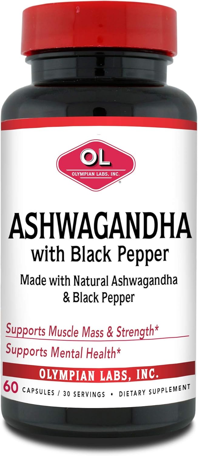 Ashwagandha Orgánica Olympian Labs - 60 Cápsulas Veganas