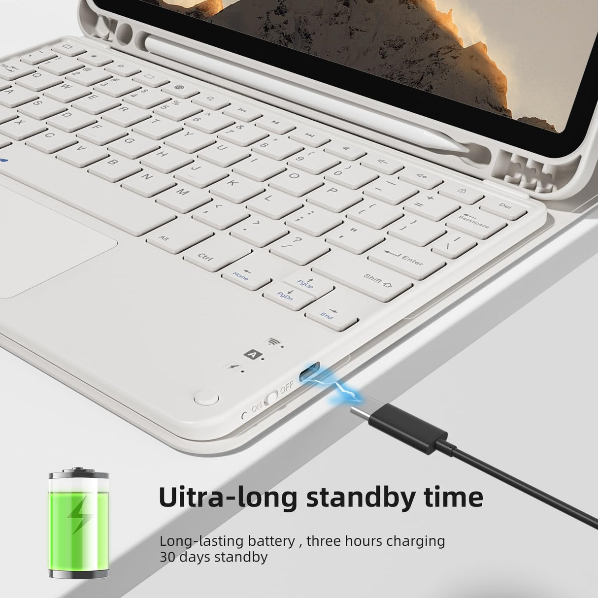 Funda con teclado para iPad Air 11 6ta/5ta/4ta Gen, Bluetooth