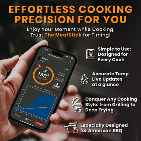 Termómetro Inalámbrico para Carne MeatStick - Grilling y Horno