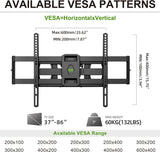 Soporte de TV USX, Full Motion para 37-86, VESA 600x400mm