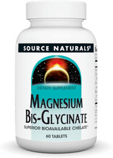 Magnesio Bis-Glicinato Source Naturals 60 tabletas