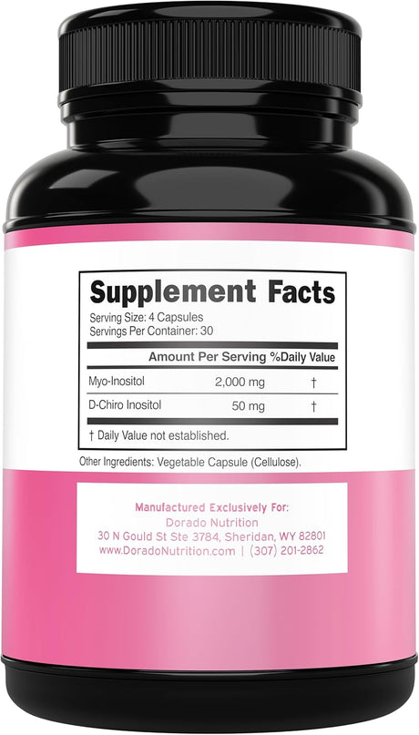 Suplemento de Inositol para Hormonas, 120 cápsulas, 40:1