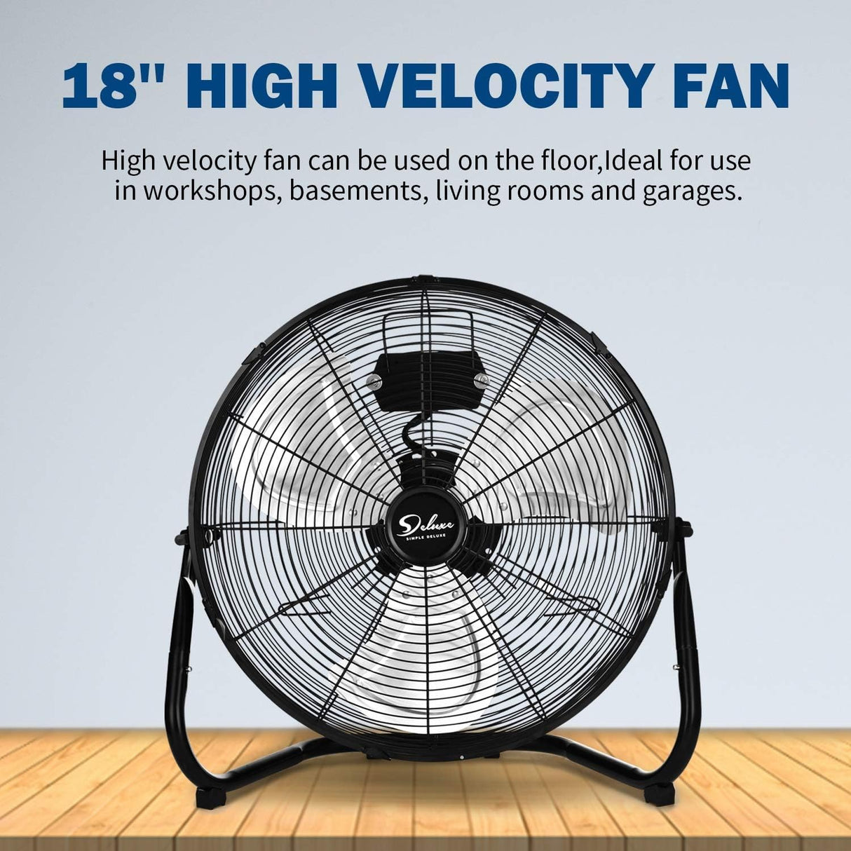 Ventilador Industrial 18 Simple Deluxe, 3 Velocidades, Metal