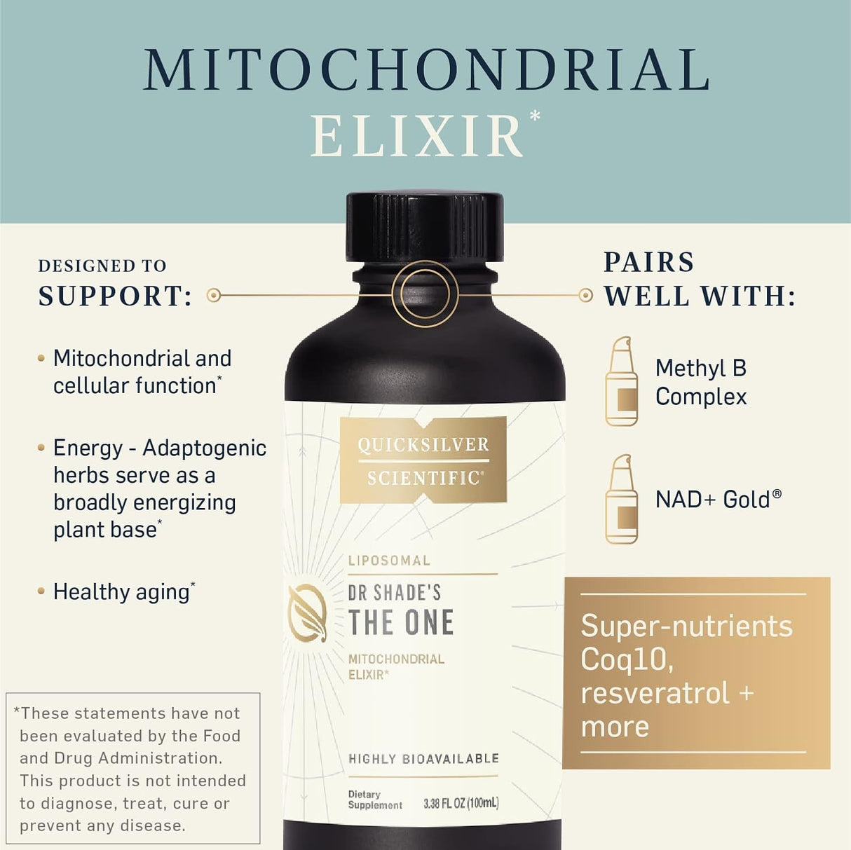 Suplemento Liposomal THE ONE Optimizador mitocondrial 3.38oz