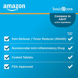 Tabletas de Ibuprofeno 200 mg, Amazon Basic Care, 500 unidades