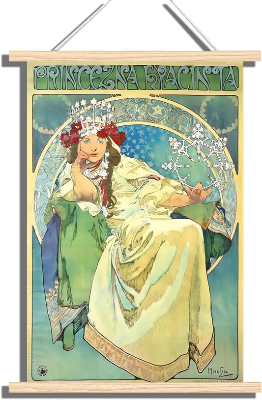 Póster artístico de Alphonse Mucha para decoración del hogar