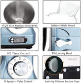Batidora Profesional 6 Qt, MK37, 500W, 6 Velocidades, Timer
