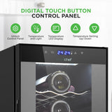 Refrigerador de vino NutriChef doble zona PKCWCDS275 táctil
