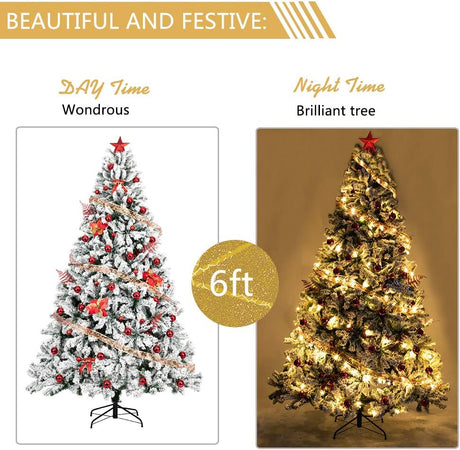 Árbol de Navidad Bonnlo 6 FT Pino Artificial 1050 Puntas Modelo