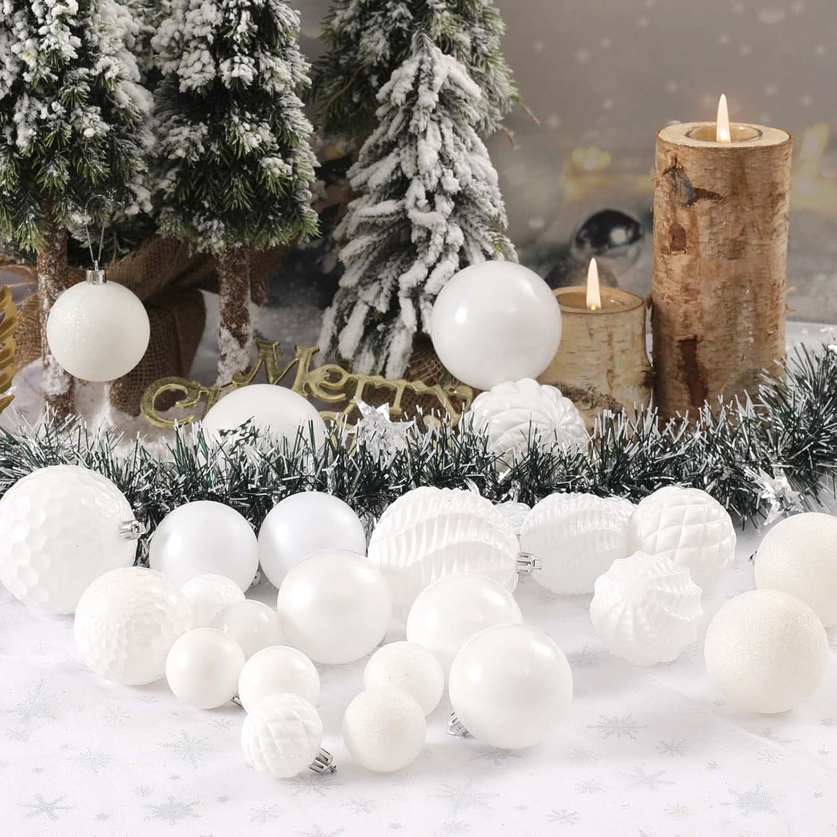 Adornos Navideños 36pcs Shatterproof - Decoración Árbol 6 Estilos