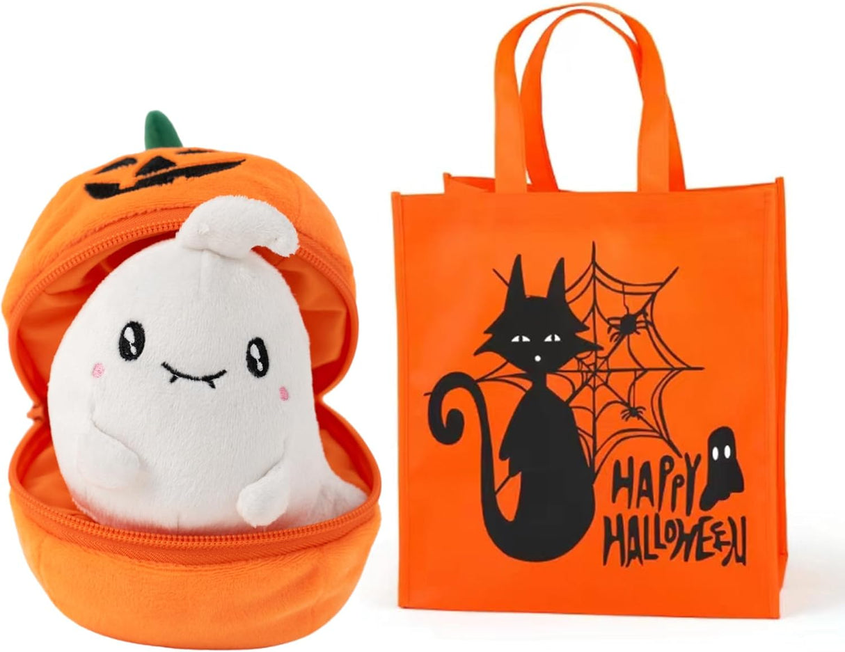 Peluche Fantasma con Bolsa - Decoración Halloween - Edición Especial