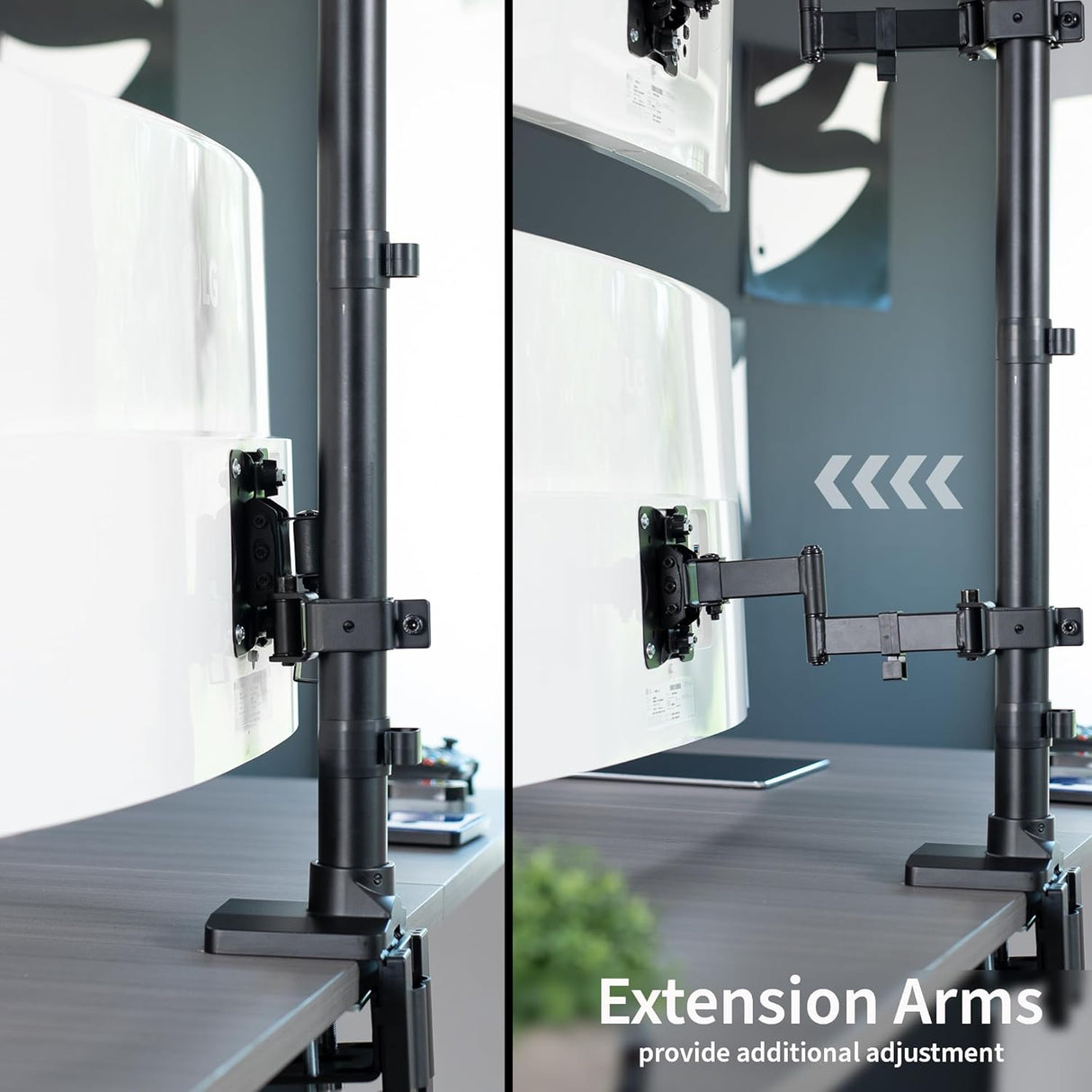 Soporte Doble para Monitores Ultra Anchos VIVO, STAND-V202T