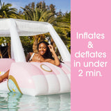 Golf cart inflable de lujo FUNBOY & Malibu Barbie para piscina y tierra