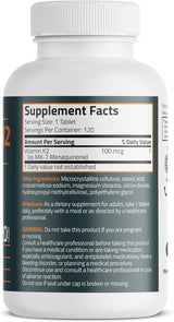 Suplemento de Vitamina K2 MK-7 Bronson, 100 MCG, 120 Tabletas