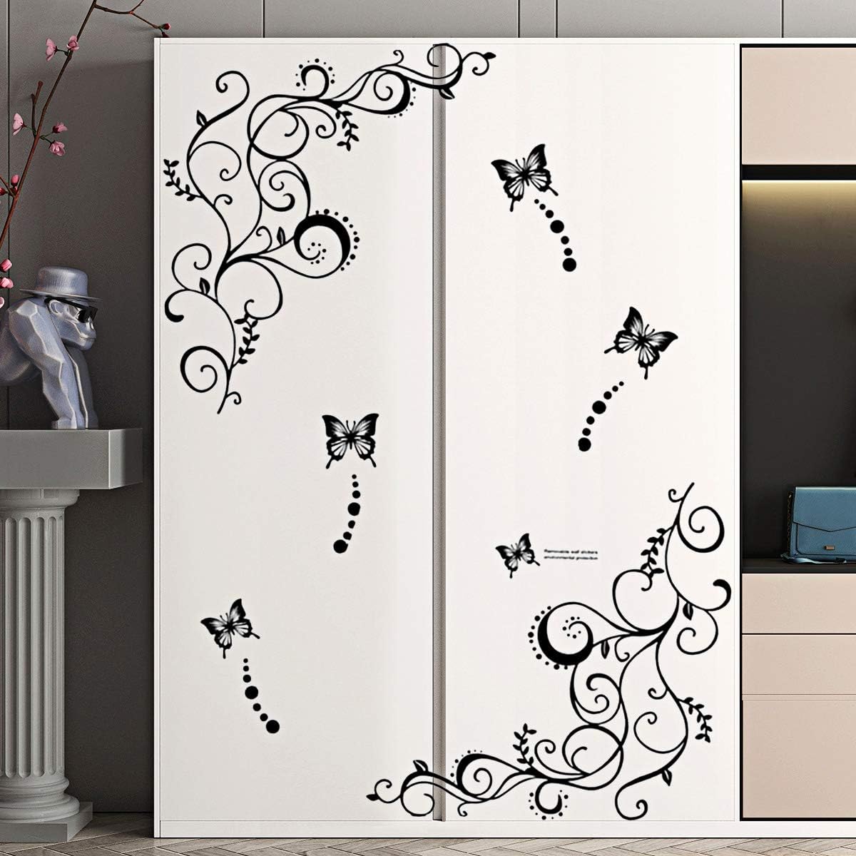 Vinilos Decorativos Mariposas y Flores para Pared, Hot Fashion