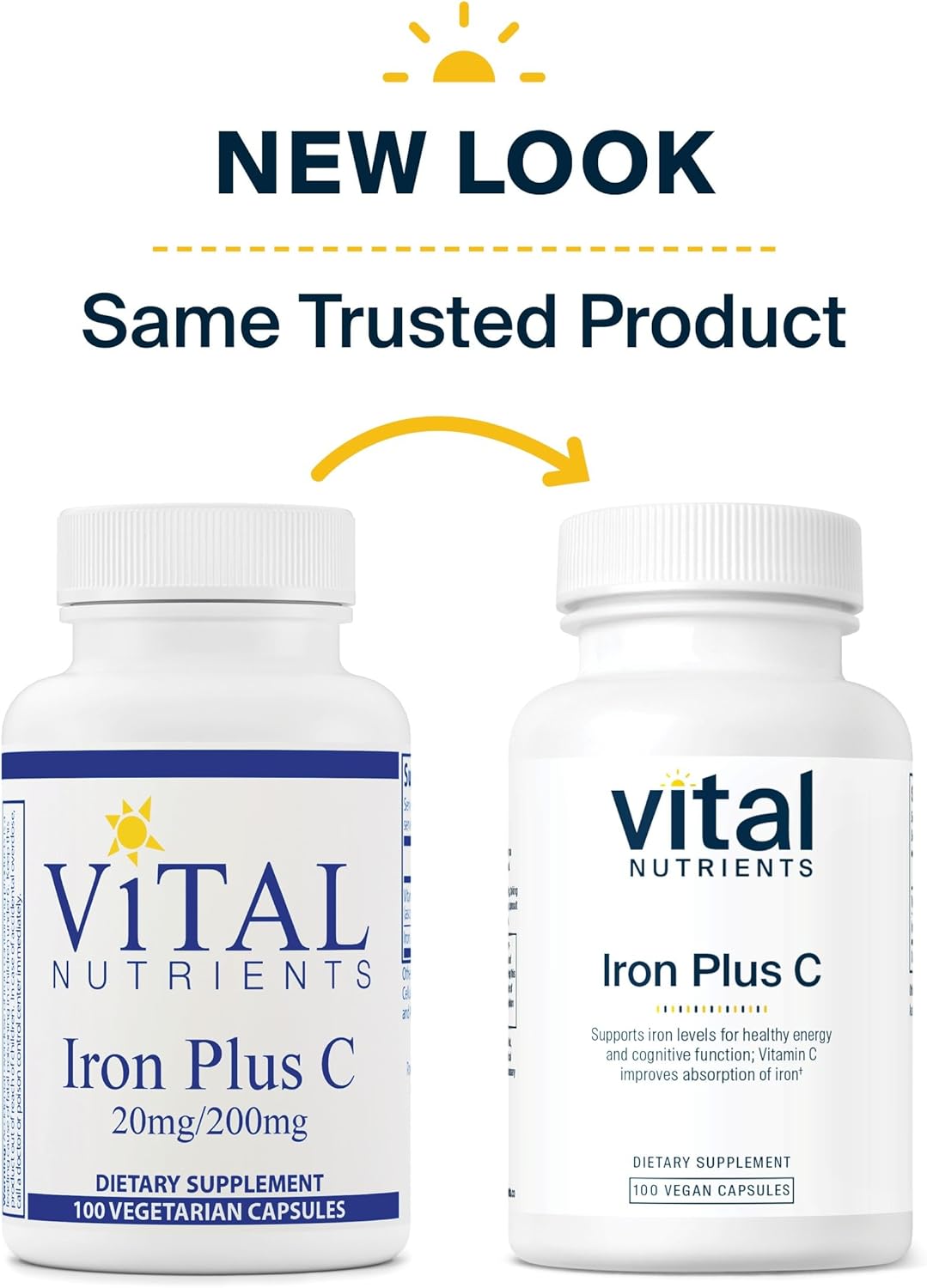 Suplemento Vital Nutrients Iron Plus Vitamina C  de hierro