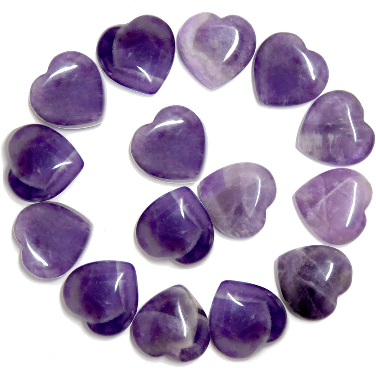 15 paquetes de cristal curativo de 0.8 pulgadas, amatista