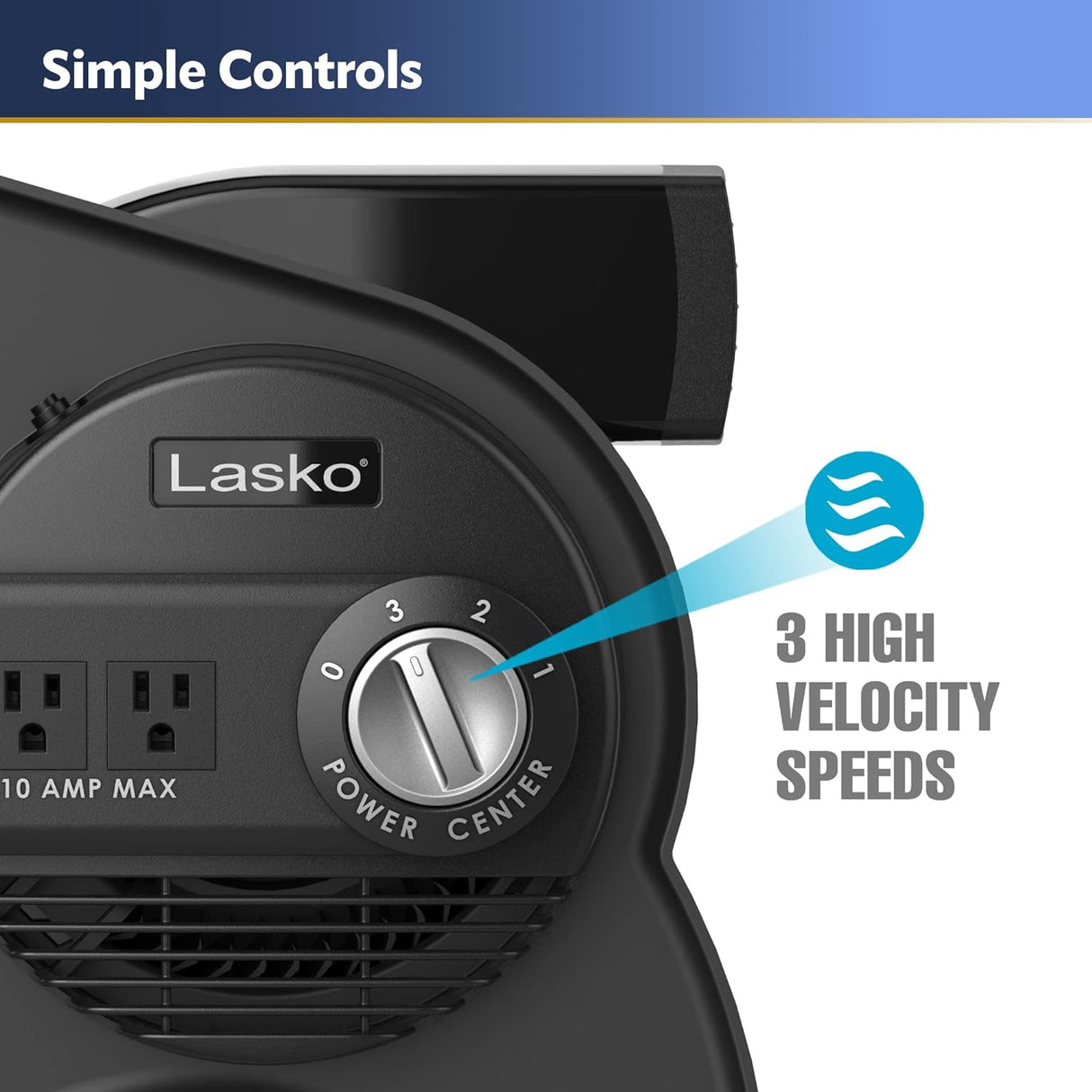 Lasko Ventilador Utility 12” 289 CFM 3 Velocidades U12104