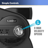 Lasko Ventilador Utility 12” 289 CFM 3 Velocidades U12104