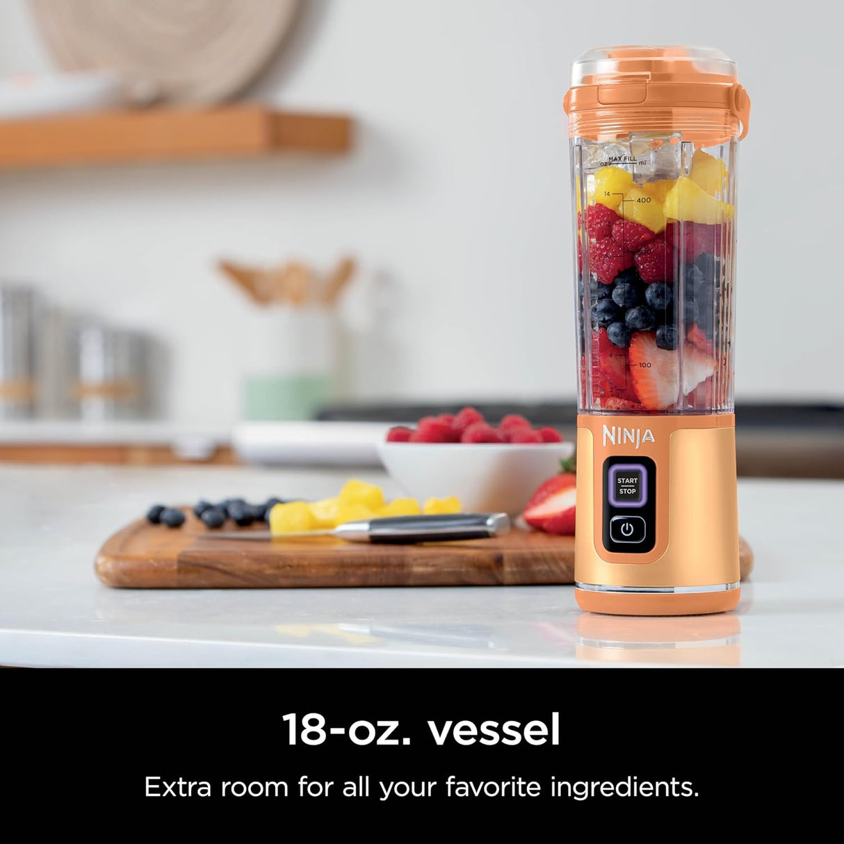 Licuadora portátil Ninja, 18oz, recargable USB-C, BC151AO