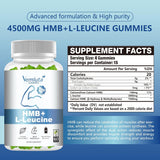 Suplementos de HMB y Leucina en Gummies, 2 Packs, 120u