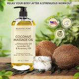 Aceite de masaje de coco con aroma calmante MAJESTIC PURE