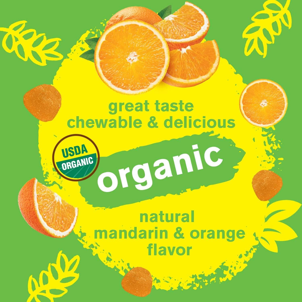 Suplementos Gomitas orgánicas de vitamina C + D3 + zinc 60u