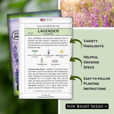 Semillas de Lavanda - Sow Right Seeds - No GMO, Perennes (1)