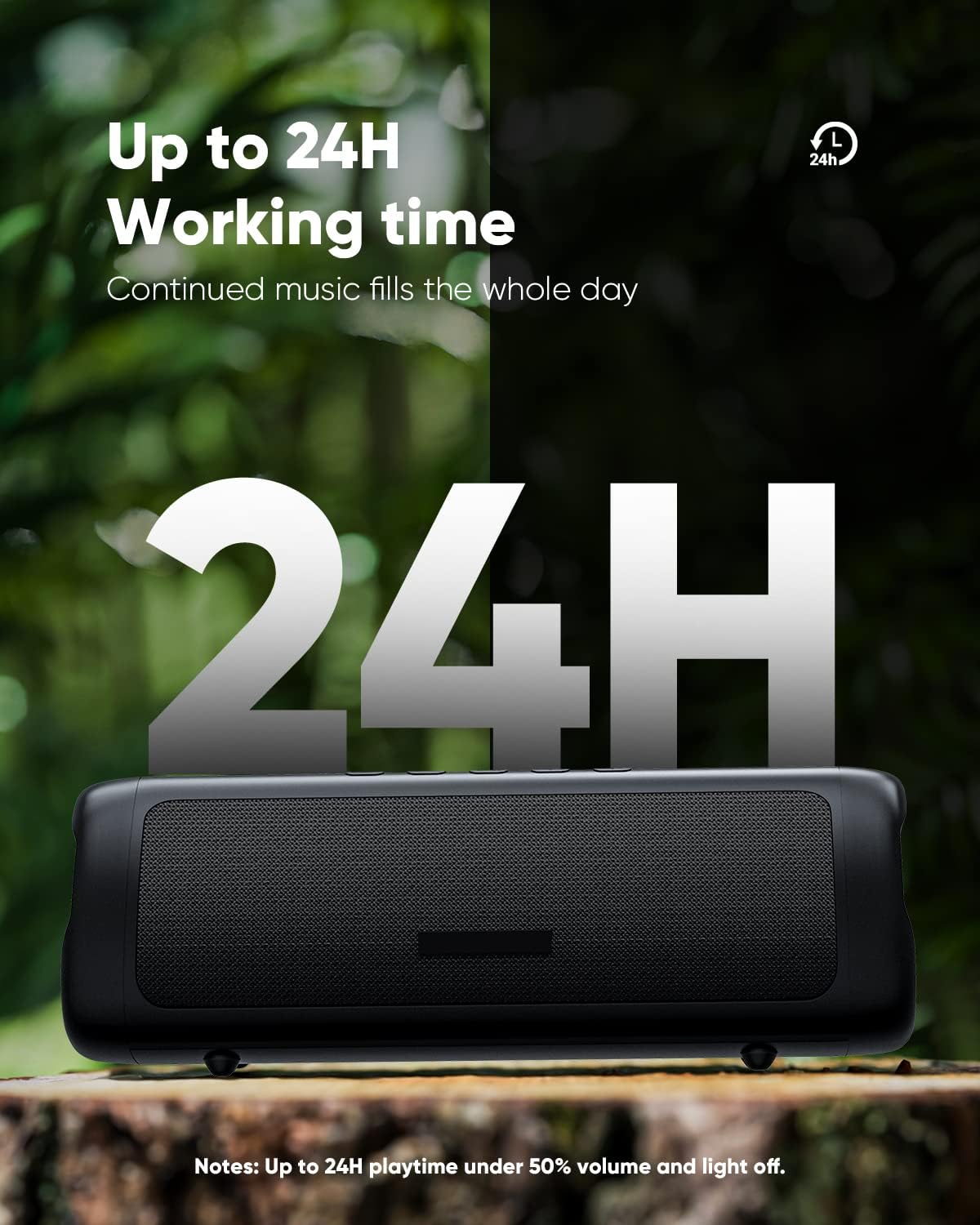Altavoz Bluetooth IPX5 con sonido HD y emparejamiento TWS