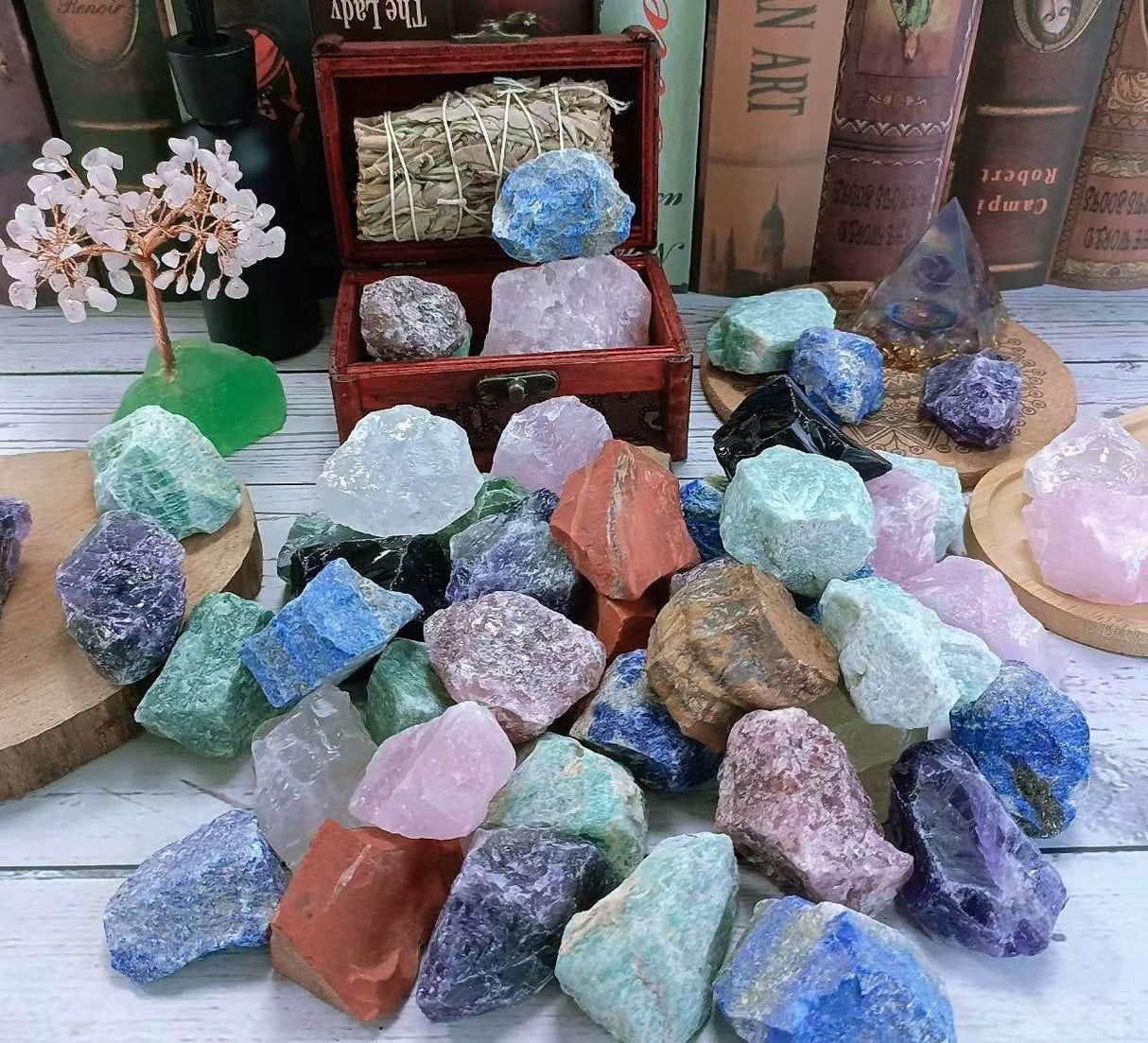 LAIDANLA Amazonite - Piedras naturales en bruto de 2 pulgada