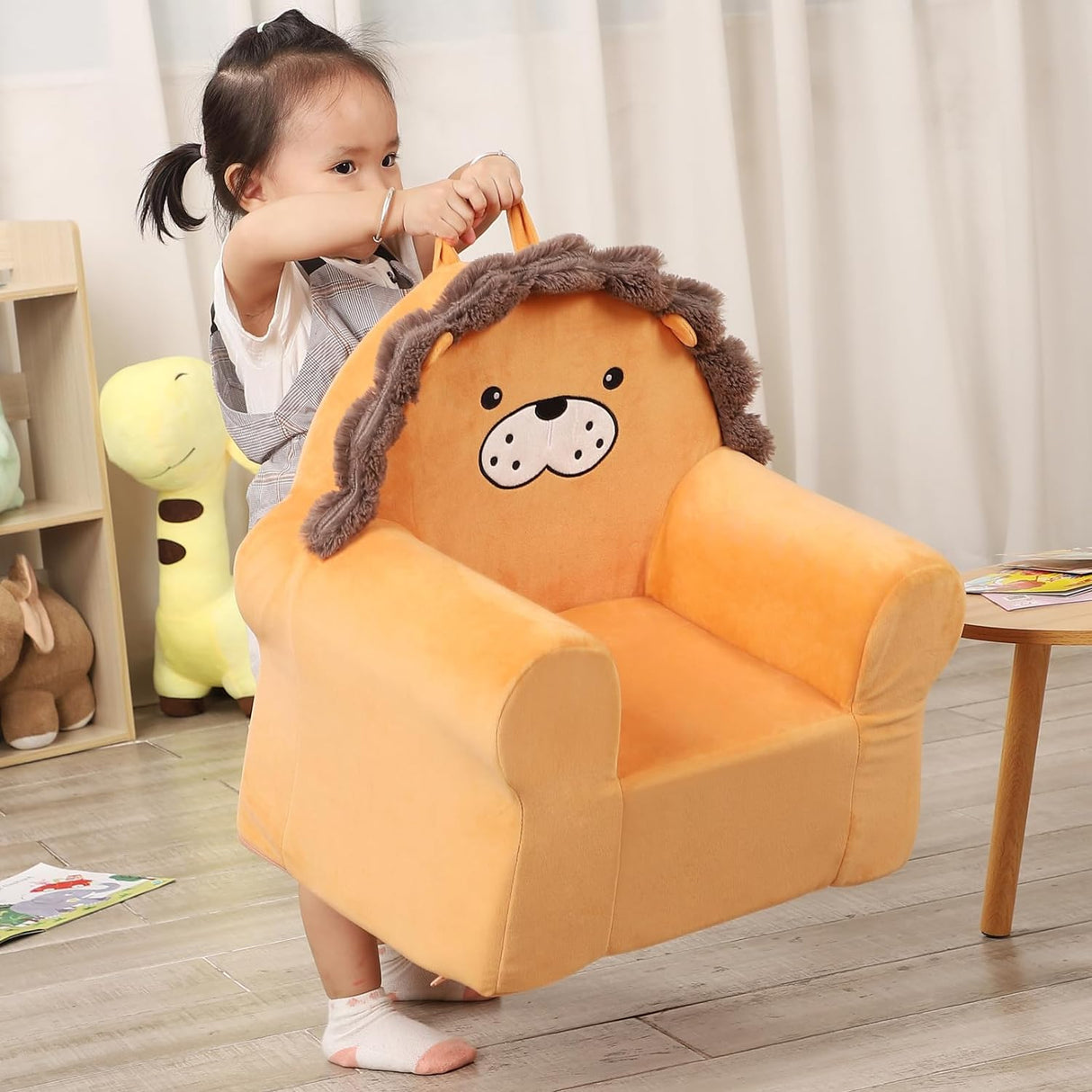 MOMCAYWEX Cuddly - Silla de personaje premium, Little Lion