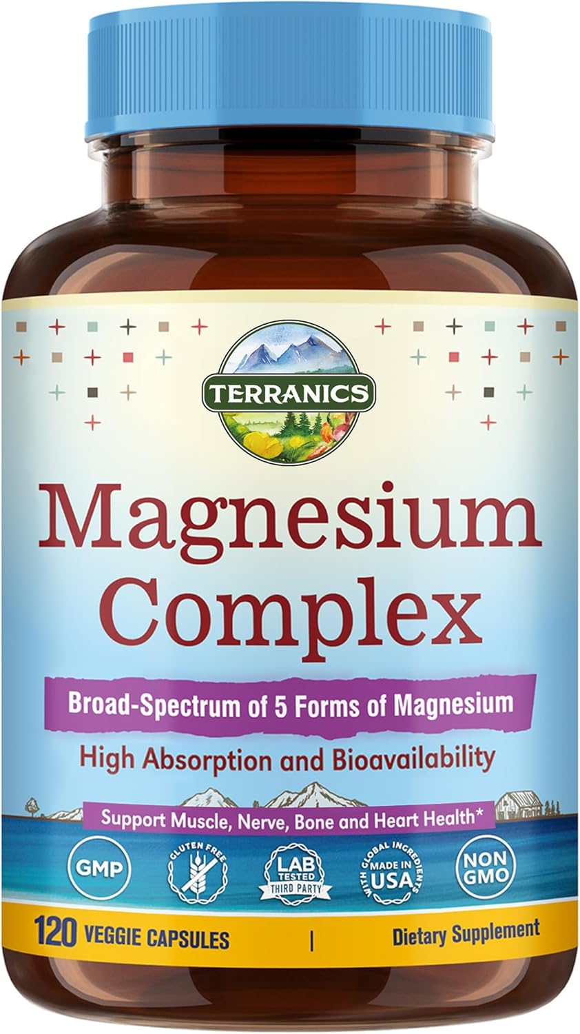 Terranics Suplemento Magnesio 5 en 1 120 cápsulas