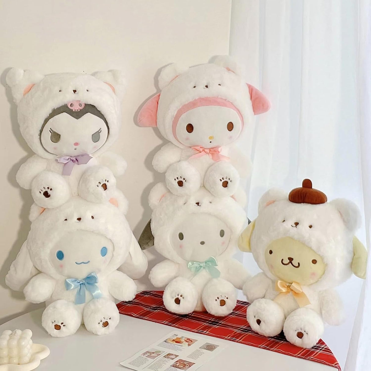 Muñeco de peluche Kawaii, suave y tierno, modelo Oso 8in