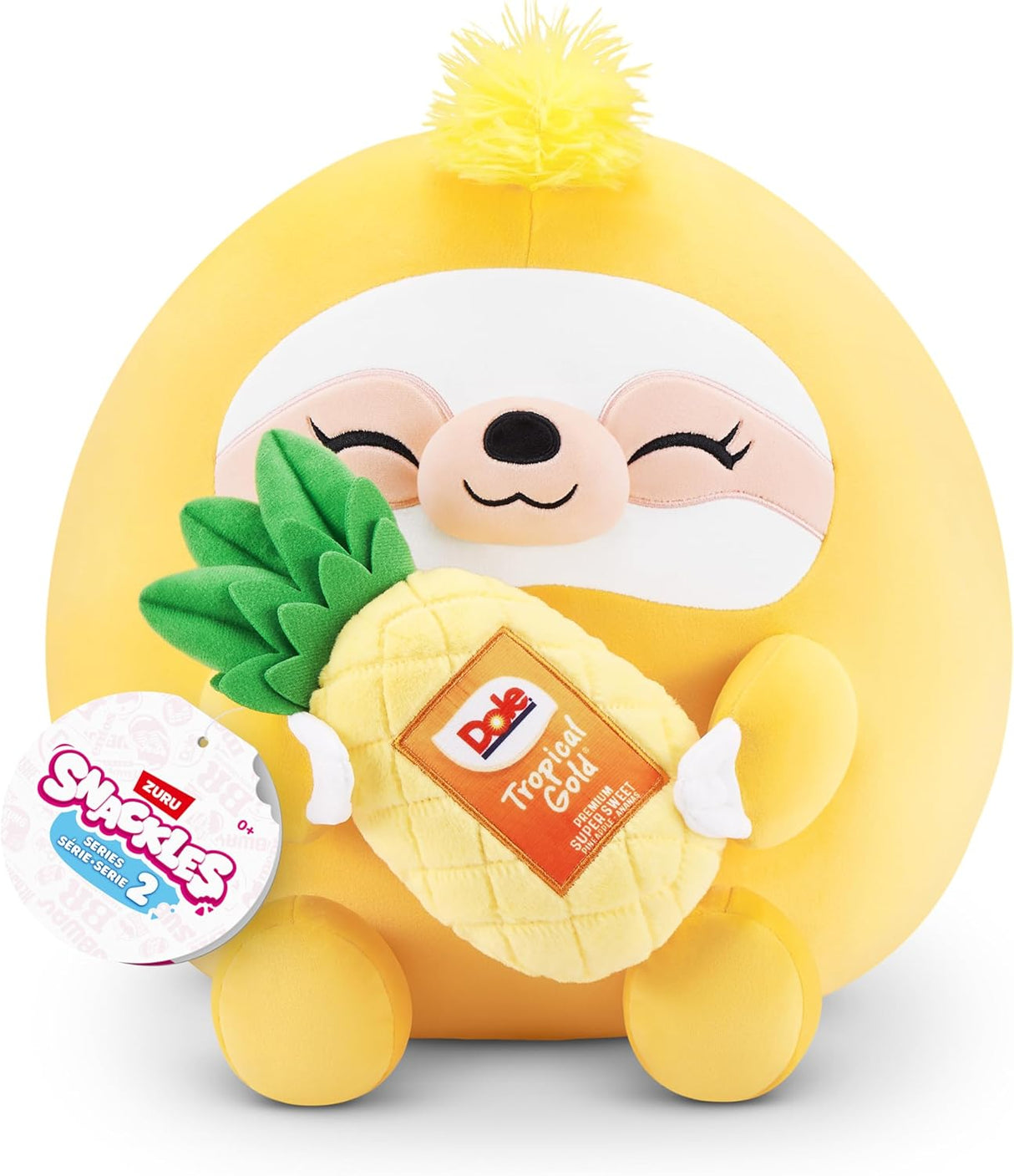 Peluche Snackles Sloth Dole 8 ZURU, Suave y Coleccionable