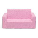 Silla convertible 2 en 1 de cama para niños, color rosa