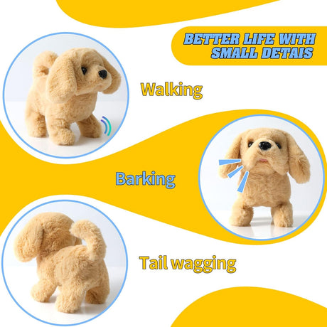 Perrito de Peluche Interactivo - Camina, Ladra, Agita la Cola