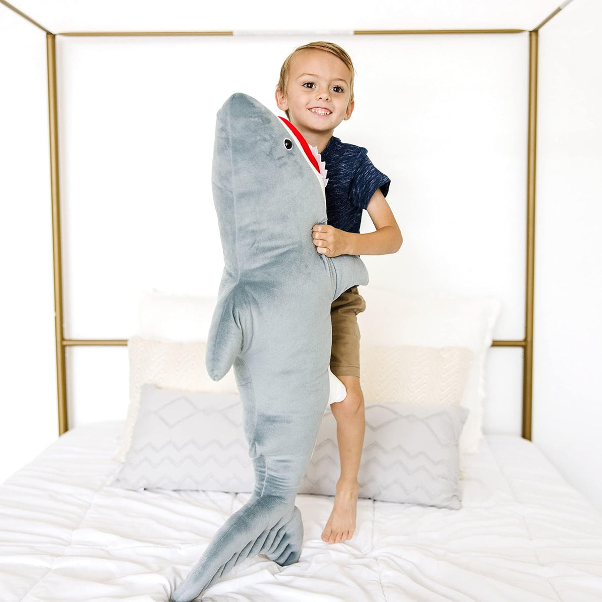 Tiburón Gigante de Peluche - Melissa & Doug, Lifelike 3 pies