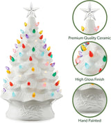 Árbol de Navidad Cerámico Casafield 24” Pre-luz 148 luces multicolor